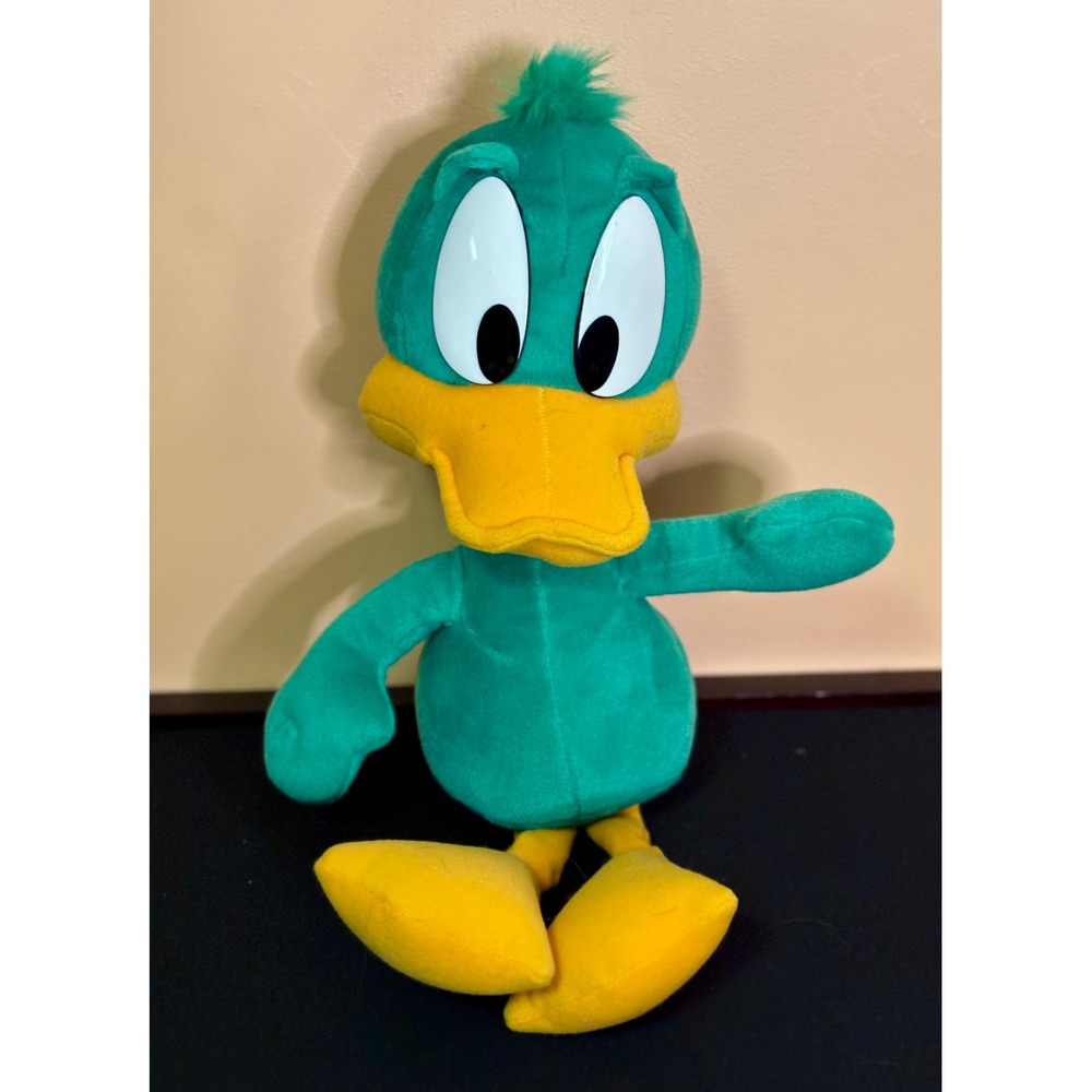 Vintage 1990 Applause Tiny Toon Adventures Plucky Duck Plush 12 Inch Green